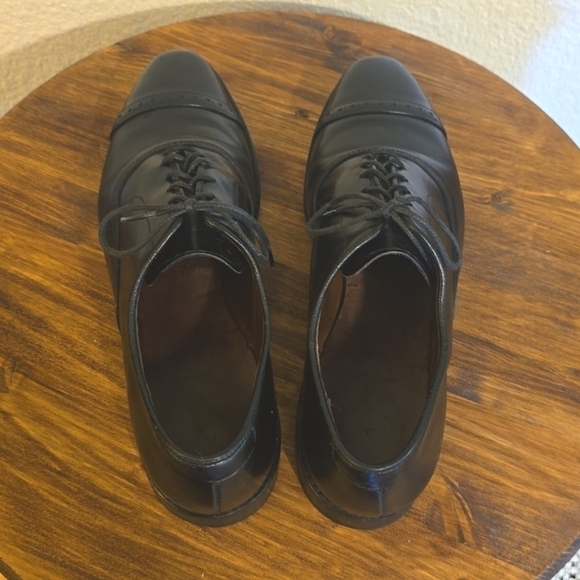 Allen Edmonds Nathan Black Premium leather lace up DERBY dress shoes Sz.10 main image 7